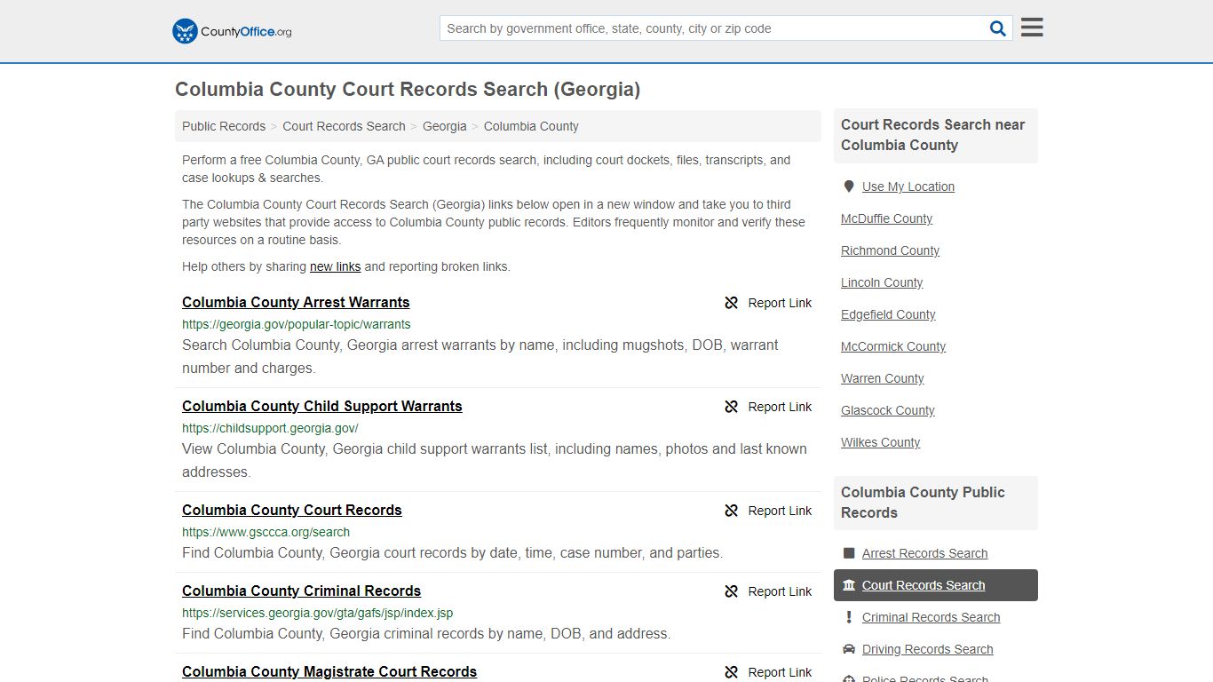 Court Records Search - Columbia County, GA (Adoptions ...